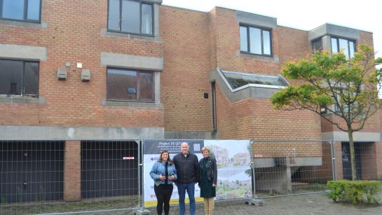 voorgevel oude woningen project de getijden in oostende