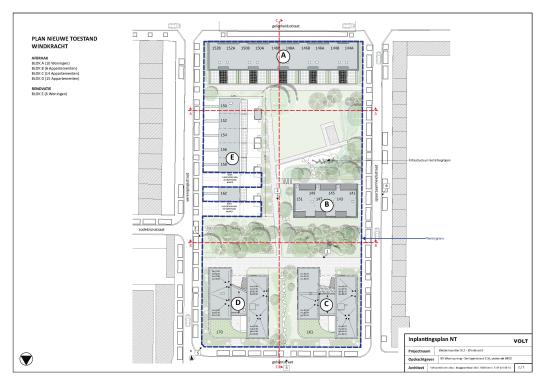Inplantingsplan project Windkracht in Oostende