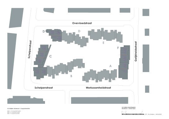 Inplantingsplan De Getijden deel nieuwbouw